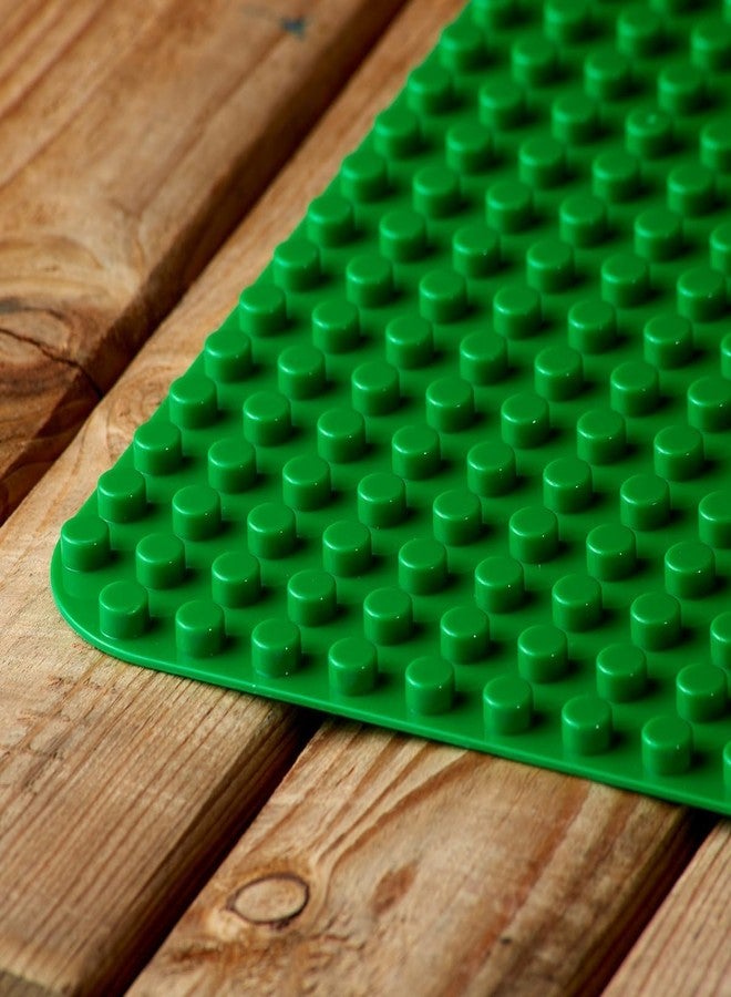 Apostrophe Games Green Building Block Base Plate for Large Blocks 15" x 10" - Compatible with Major Brands, STEM Learning (4X Green) - Image 4